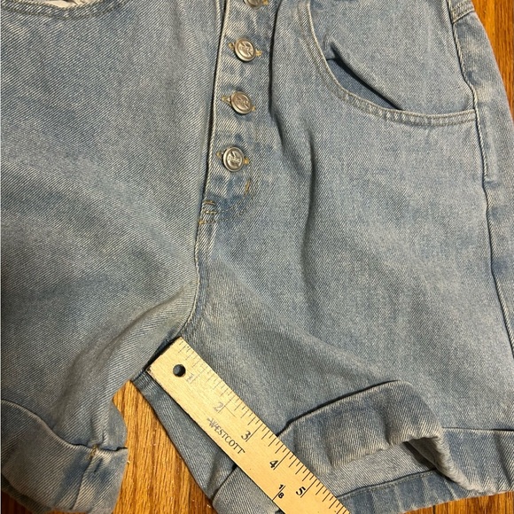 No Excuses Vintage 90s Button Fly Jean Shorts Size 9/10 Runs Small - Picture 6 of 11